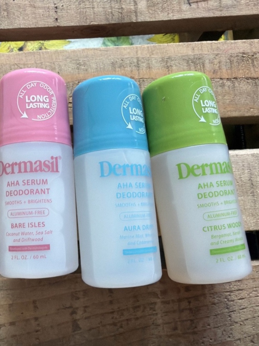 Dermasil AHA Serum Deodorant 3-Piece Aluminum-Free Deodorant Set